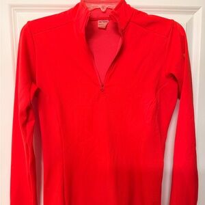 Brand New Arcteryx Phase SV Zip Neck LS Womens Medium Poppy Red